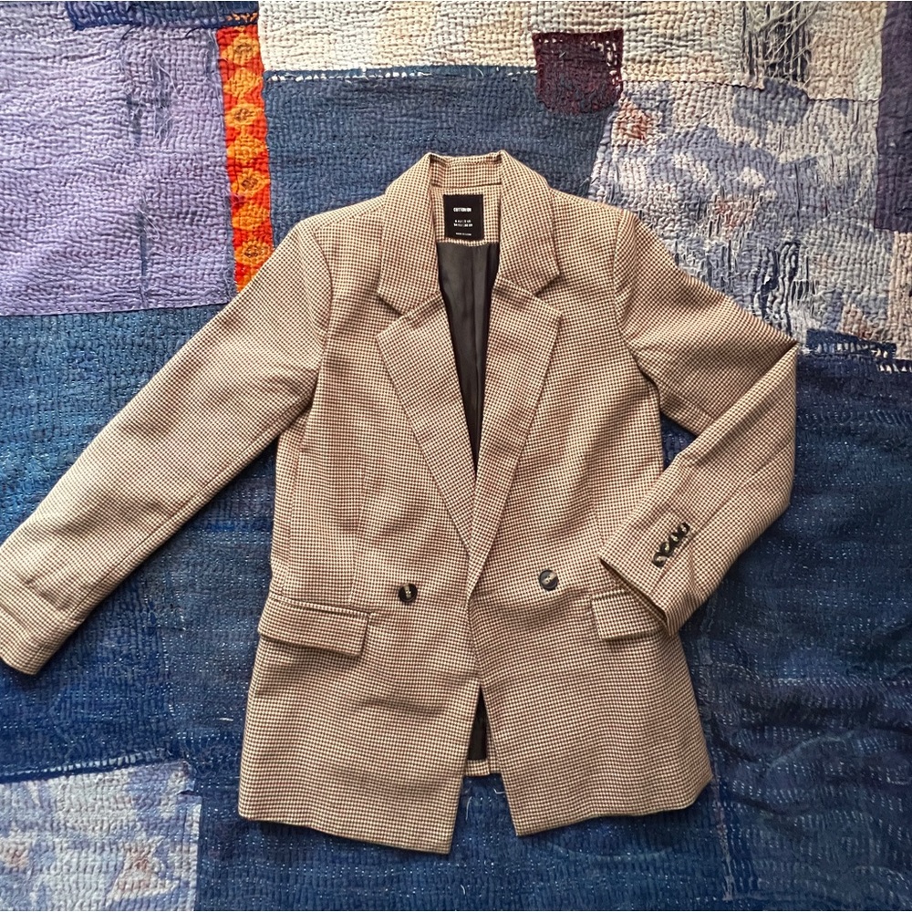 Cotton On Oversized Plaid Blazer